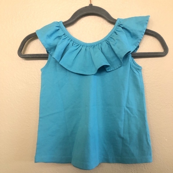 Hanna Anderson Moon And Back Girls Ruffle Sleeveless Shirt Size 5 - Picture 2 of 7